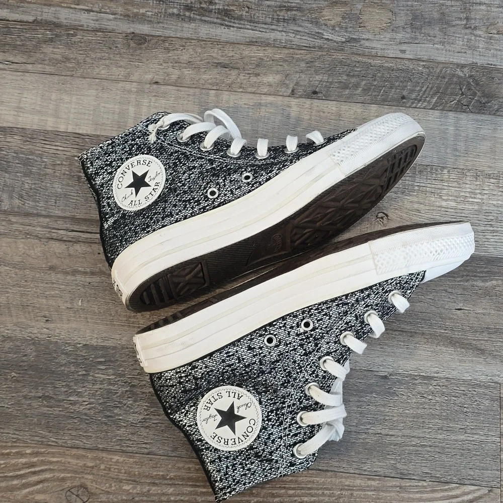 Converse CHUCK TAYLOR All Star High Top Glitter Sneakers Women 7.5 - Picture 6 of 11